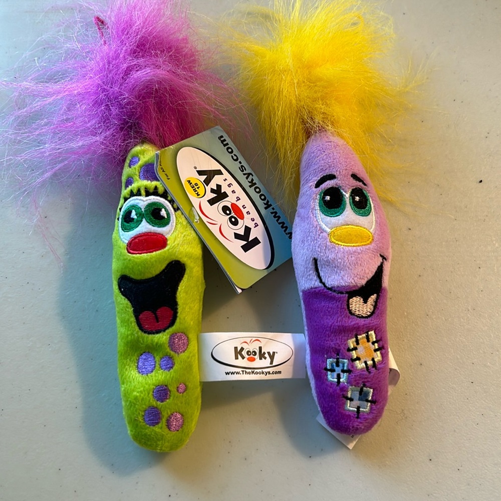 Plush Kooky Pen KREW 18 BUDDY #142 & FRANKLIN #138 Stuffed 8"